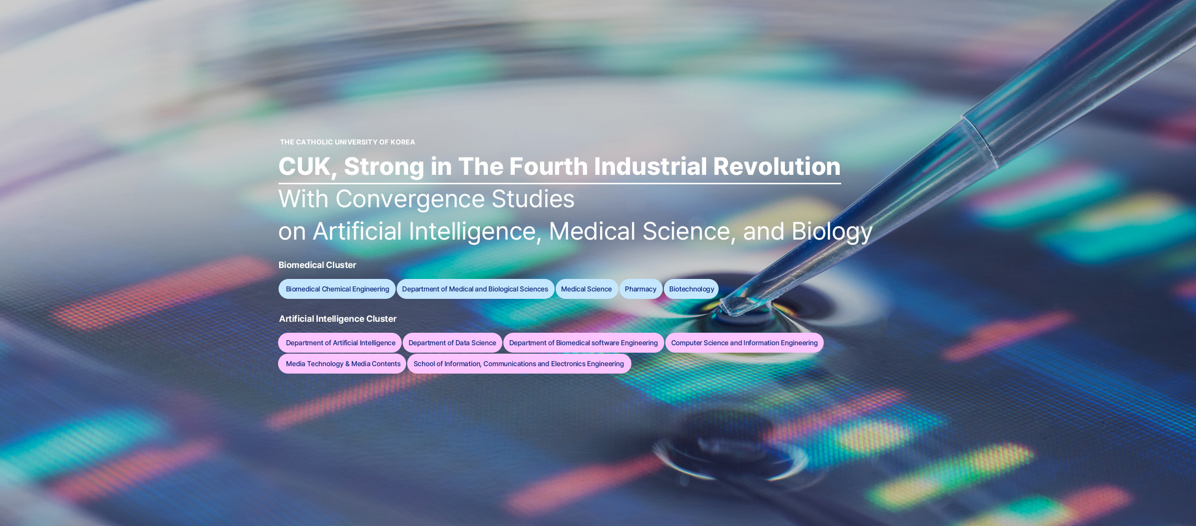 CUK, Strong in The Fourth Industrial Revolution With Convergence Studies  on Artificial Intelligence,  Medical Science, and Biology