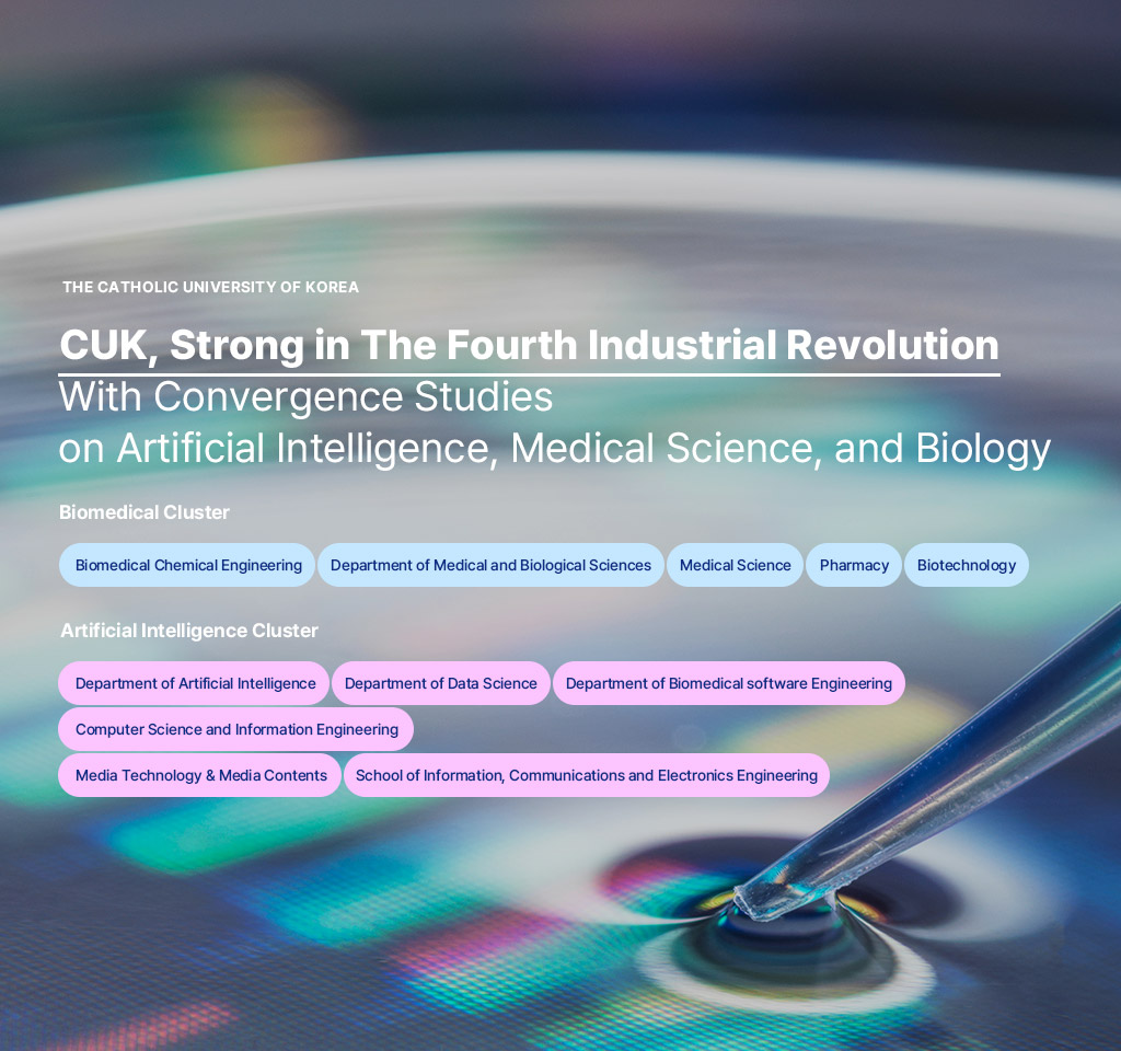 CUK, Strong in The Fourth Industrial Revolution With Convergence Studies  on Artificial Intelligence,  Medical Science, and Biology